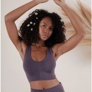 Indigo Luna Agni cross top in charcoal